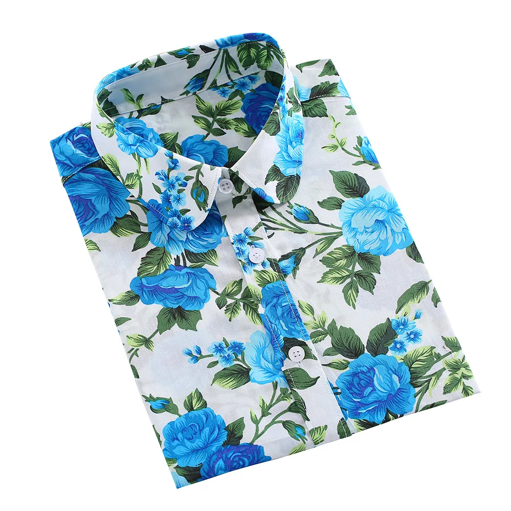 Dioufond блуза Женская Плюс Размер Топы винтажные рубашки с цветочным принтом женские повседневные свободные повседневные блузы с длинным рукавом Femininas