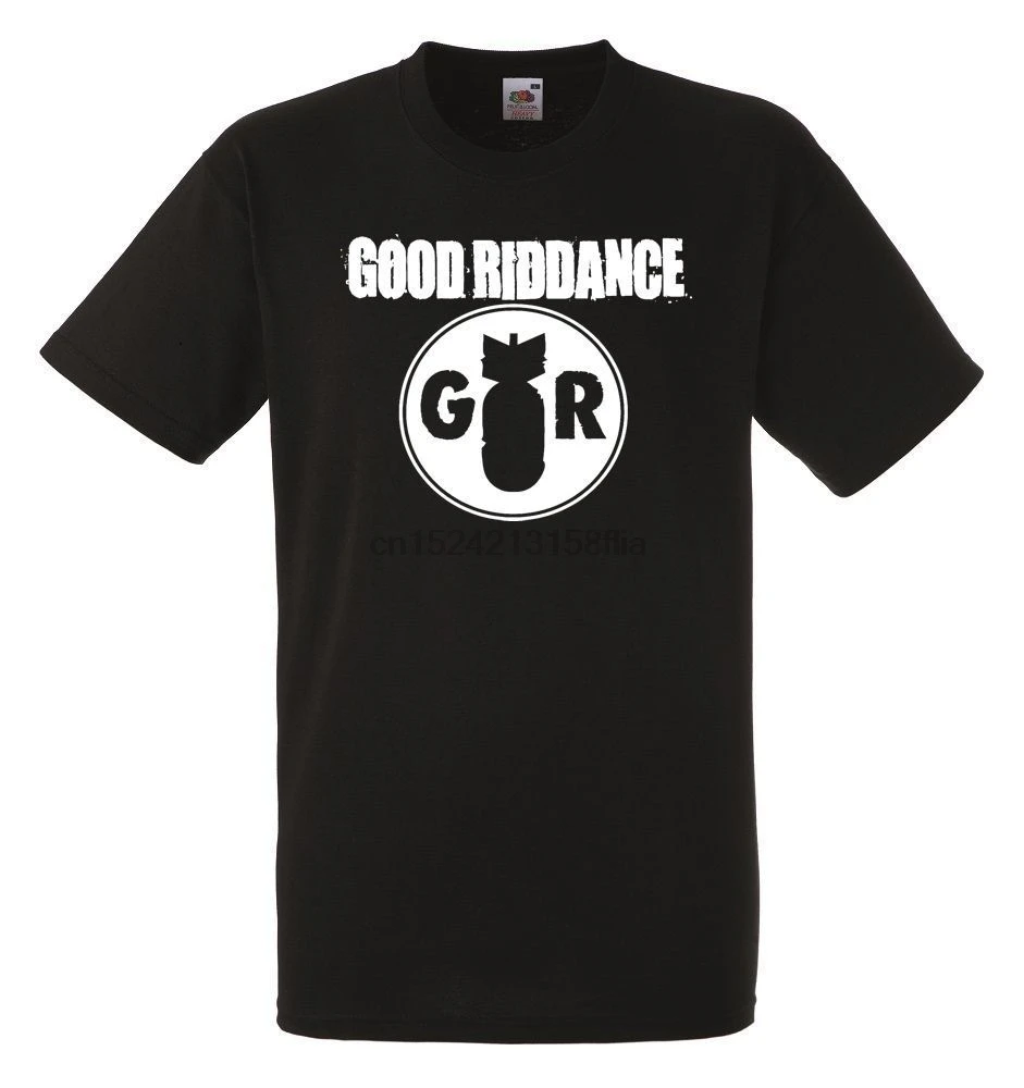 Good Riddance Logo Unisex Black Rock T-shirt NEW Size Cool Casual pride t shirt men New Fashion tshirt Loose top |