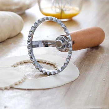 

Dumplings Skin Side Flower Tools 1 Pc Portable Wooden Handle Simple Dumpling Skin Tool Kitchen Gadgets