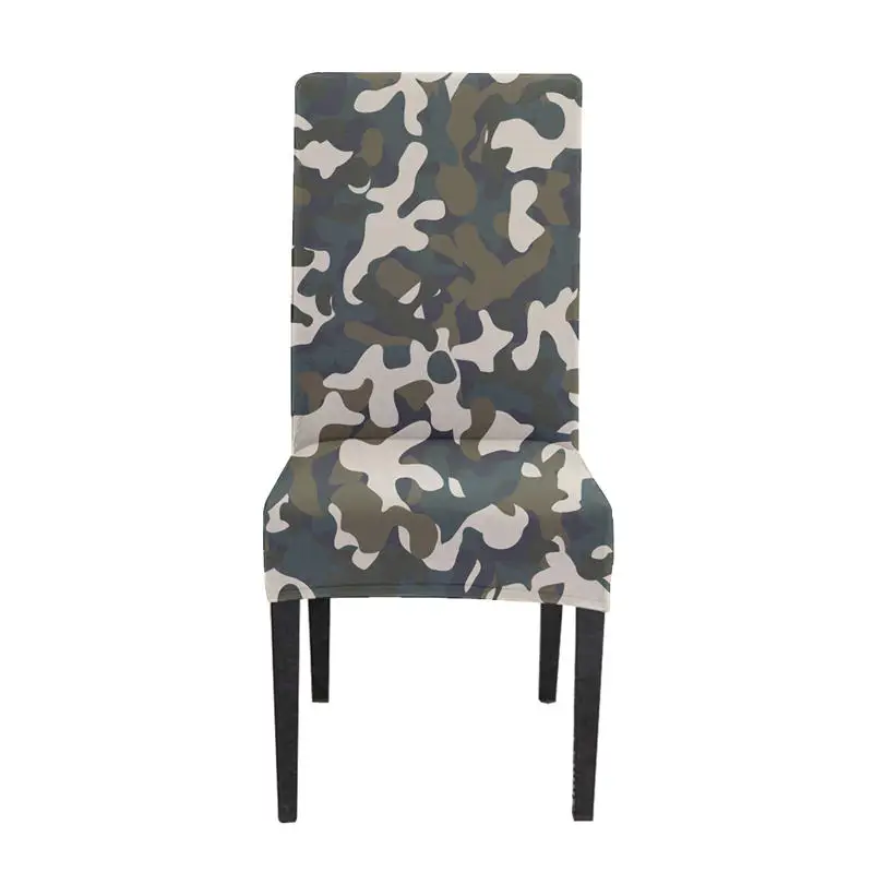 3Camo Таможня печать Камуфляжный стул крышка супер стрейч стандартный размер высокий заднее сиденье скольжения Чехол - Цвет: 3Camo