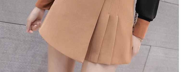 Solid color high waist pleated skirt shorts spring summer irregular wide leg shorts for women ladies slim short pants DF699