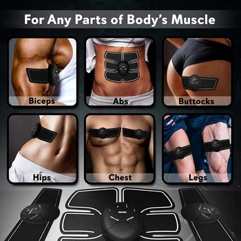 EMS Men Women Abdominal Muscle Toner Portable Unisex Fitness Training Gear for Abdomen/Arm/Leg/Hip Home Office Fitness 5