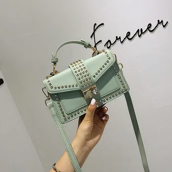 

Solid color Square Crossbody bag 2020 Fashion New High-quality PU Leather Women's Designer Handbag Chain Shoulder Messenger Bag