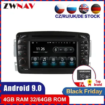 

4G+64G Android 9.0 Car DVD Stereo Player GPS Glonass Navi for Mercedes Benz SL R230 SL500 2001-2007 Audio Video Multimedia Radio