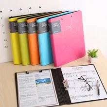 1 шт. 6 цветов двойной зажим ПП Студенческая бумага s WordPad А4 бумага для органайзера шина доска папка офисные принадлежности