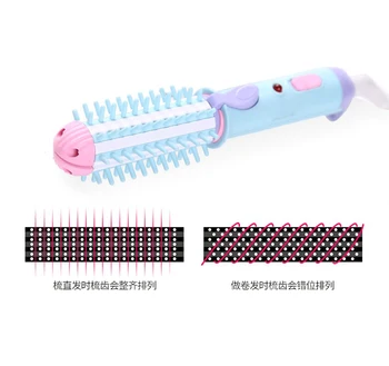 

rollers curly hair Multifunction Hair Roller Styler Curling Wand Curly Curls Hair Curlers Curling Wand Brush Comb Straighting
