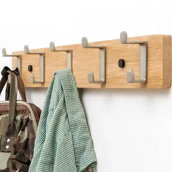 

1 Set Wall Hanging Clothes Hanger Wooden Coat Hat Hook Bedroom Hook Coat Rack