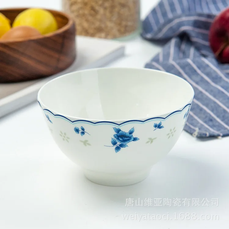 Tangshan костяного фарфора поднос для еды блюдо бытовой синий узор в глазури декоративные тарелки 7,5-дюймовый 8-керамическая тарелка дюймовая круг