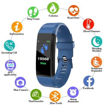 

Vaiquela Smart Bracelet Color Screen Smart Band Sport Pedometer Smartband Watches Fitness Traker Bluetooth Waterproof Smartwatch