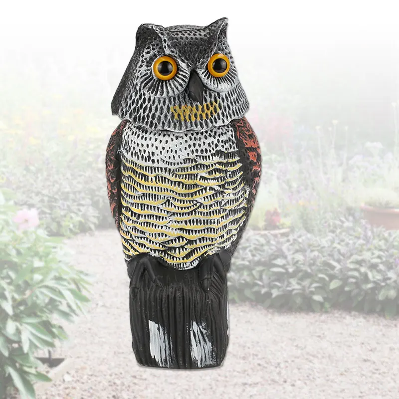 

Owl Decoy Repellent Bird Pest Yard Tree Swing PE Realistic Creative Hunting Garden Scarecrow Decor Crops From Outdoors