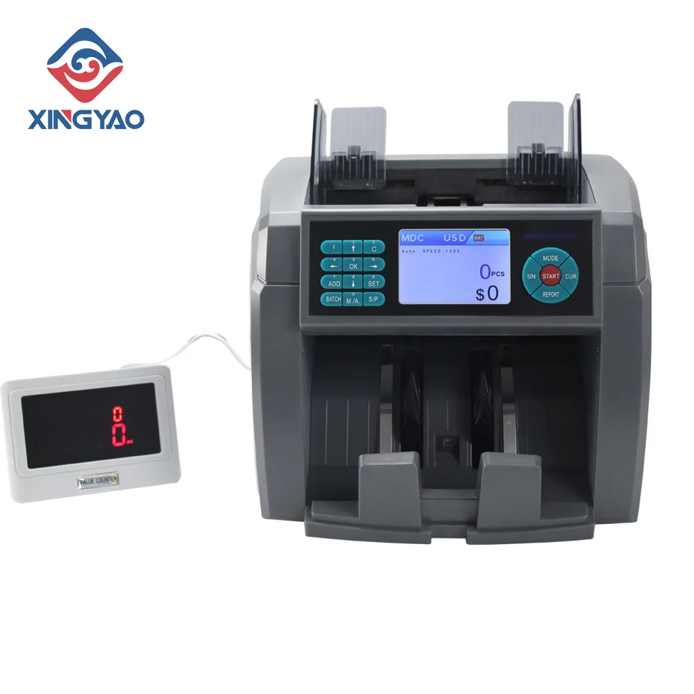 

2 Cis Mix Value Counter Counterfeit Money Detector For 8-12 Kinds Currencies Sorting And Counting For Peru Pesos Money Counter