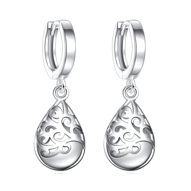 Trendy Opal Stone Flower 925 Sterling Silver Ladies Stud Earrings Original Jewelry For Women Anti Allergy Drop Shipping 4