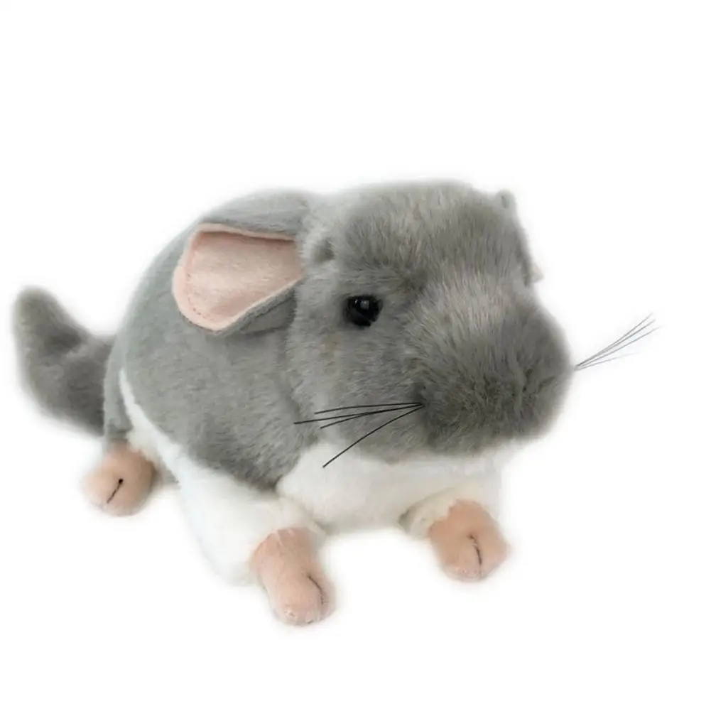 Realistic Chinchilla Mouse Animal Plush Stuffed Doll Kids Toy Home Desktop Decor Stuffed Plush Animals Gift 1