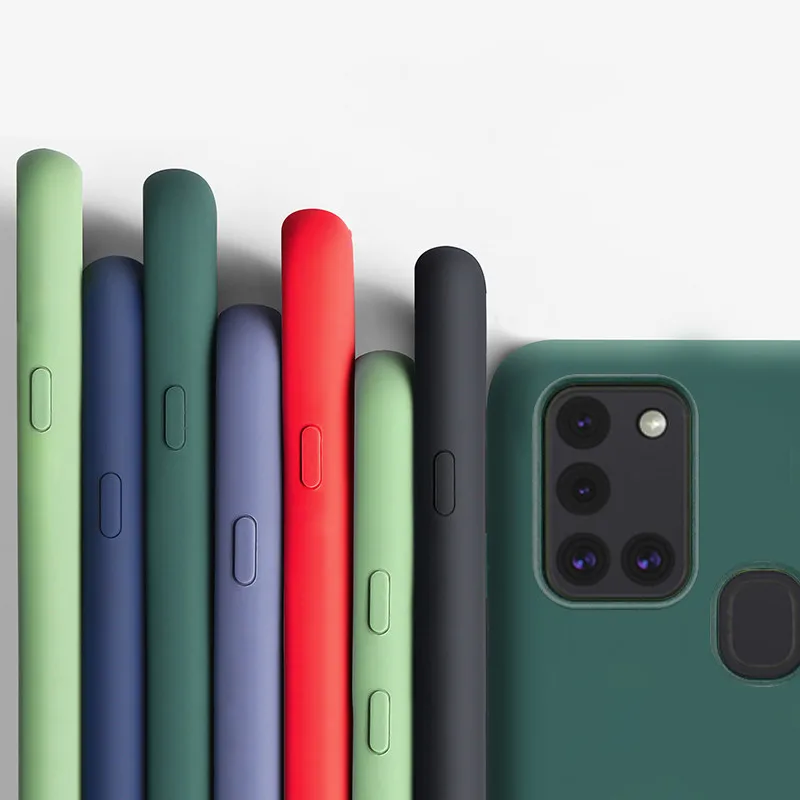 Liquid Silicone Cover case For samsung galaxy a21s a 21 a21 s 21s a217F  shockproof Bumper Soft phone coque For samsung a21s case|Phone Case \u0026  Covers| - AliExpress