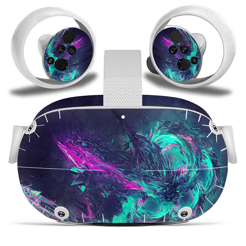 Cool design for Oculus Quest 2 VR Sticker Headset Virtual Reality Decals Protective PVC Skin for Oculus Quest 2 VR skin sticker 