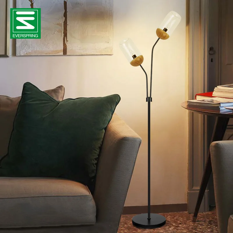 

Northern European-Style Post-modern Hotel Vertical Type Lamp Light Luxury LED Sofa Lamp Metal Simple Living Room Double Headed F