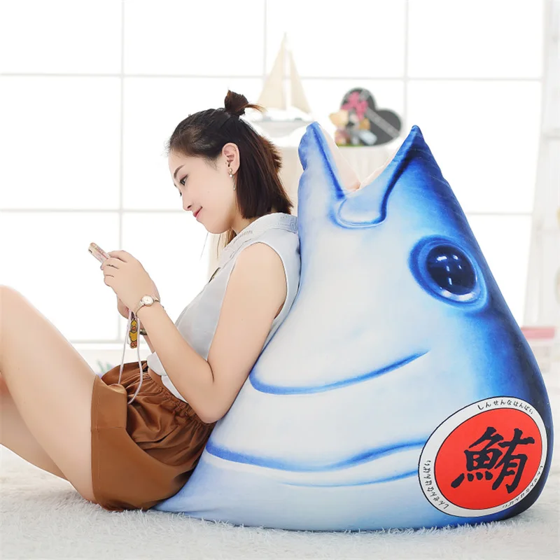 

Creative Model Nano Particle Elasticity Super Soft Large Size Tuna Head Doll Pillow Doll Plush Beanbag