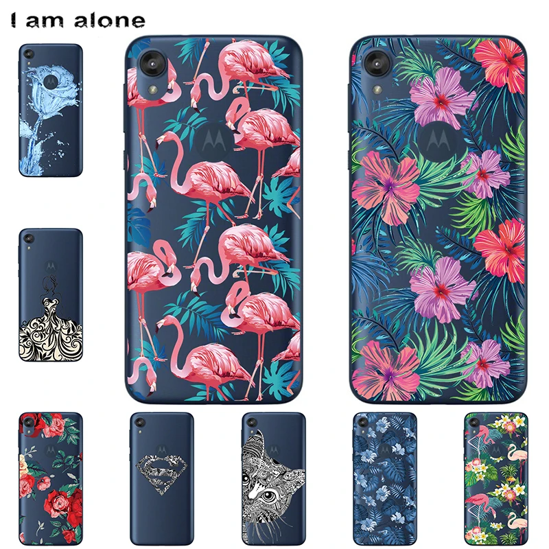 

I am alone Phone Cases For Motorola Moto E6 2019 5.5 inch Soft TPU Mobile Fashion Bags For Moto E6 2019 Free Shipping