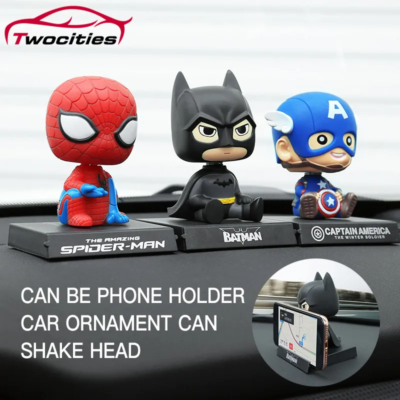 Car Decoration Marvel Robot Head Shaking Toy Auto Dashboard cartoon Hero Doll Ornament car Accessories interior Gift ornaments Car Decoration Marvel Robot Head Shaking Toy Auto Dashboard cartoon Hero Doll Ornament car Accessories interior Gift ornaments