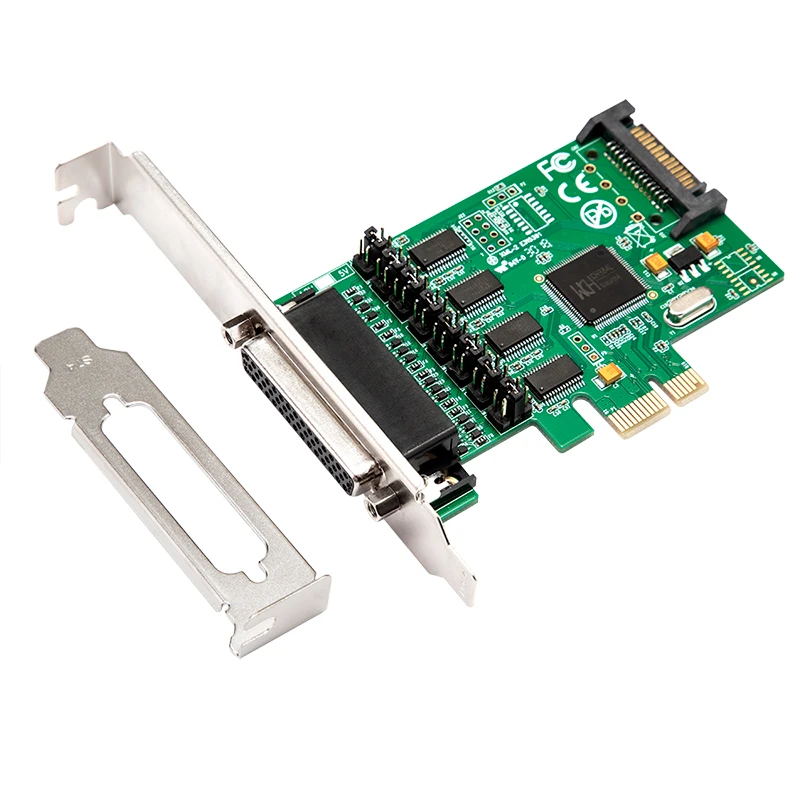 Серийный адаптер 4 порта RS 232 последовательный DB9 PCI Express адаптер RS232 к PCIe конвертерная карта PCI e RS-232 Плата расширения WCH384 чип