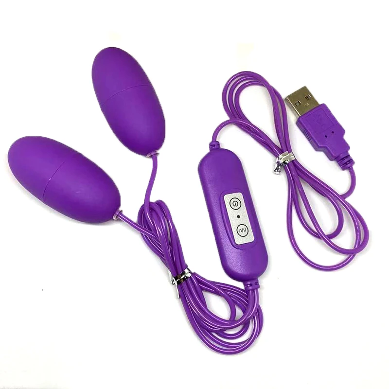 Двойной вибратор с зарядкой от USB яйцо для стимуляции точки G и клитора высокая