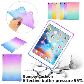 

Slim TPU Cases for iPad 9.7 2017 2018 Air 1 2 Pro 9.7 Cover Case Clear Silicone Bright colors Back Cover For ipad 9.7 case a1893