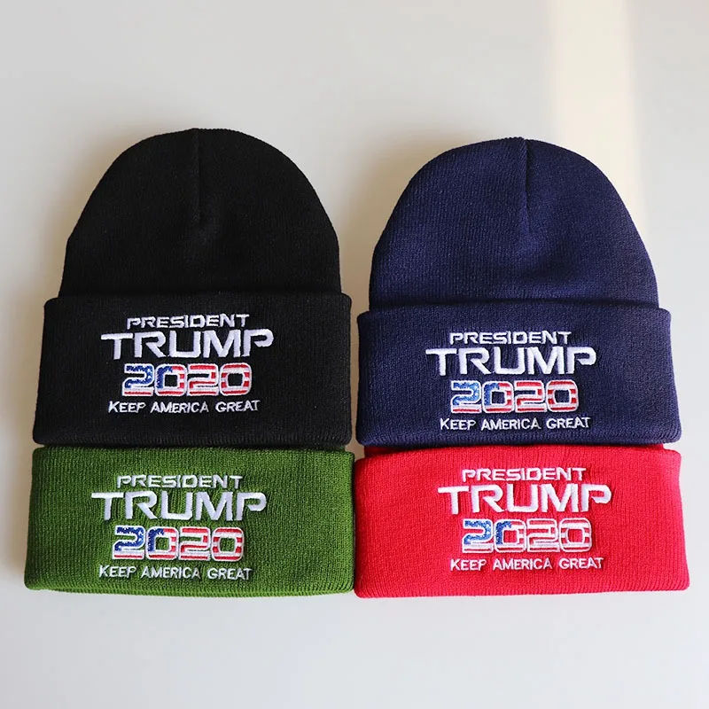 WZCX TRUMP Keep America Great Again, шапка с вышитыми буквами, сохраняющая тепло, одноцветная эластичная зимняя шапка унисекс, шапка для взрослых