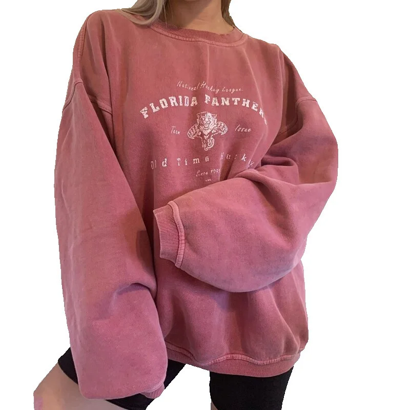 Letter Printing Oversized Crewneck 