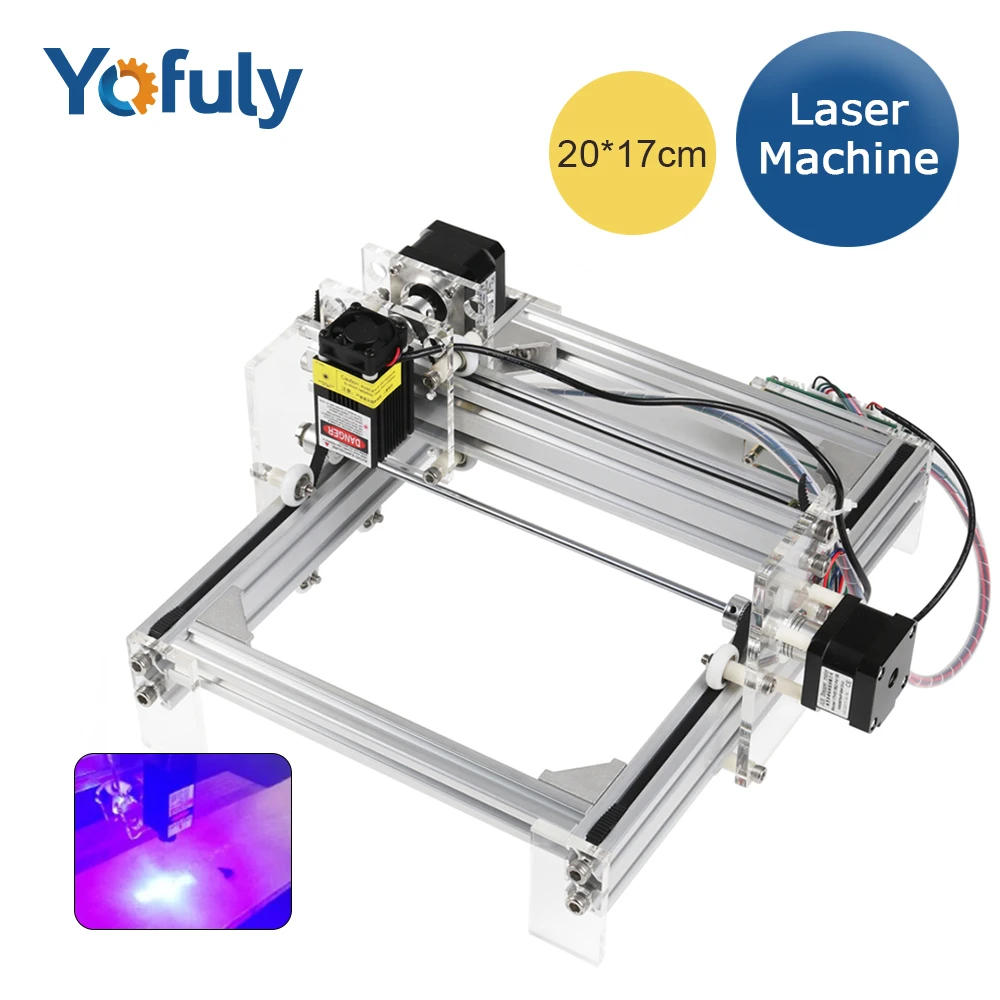 CNC DIY лазерный гравер машина 15 Вт большой мощности лазера 20*17 см рабочая зона
