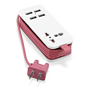 

Power Strip US Japan Plug Power Extension Socket Travel Adapter 1.5m Portable USB Smart Charger Desktop Hub