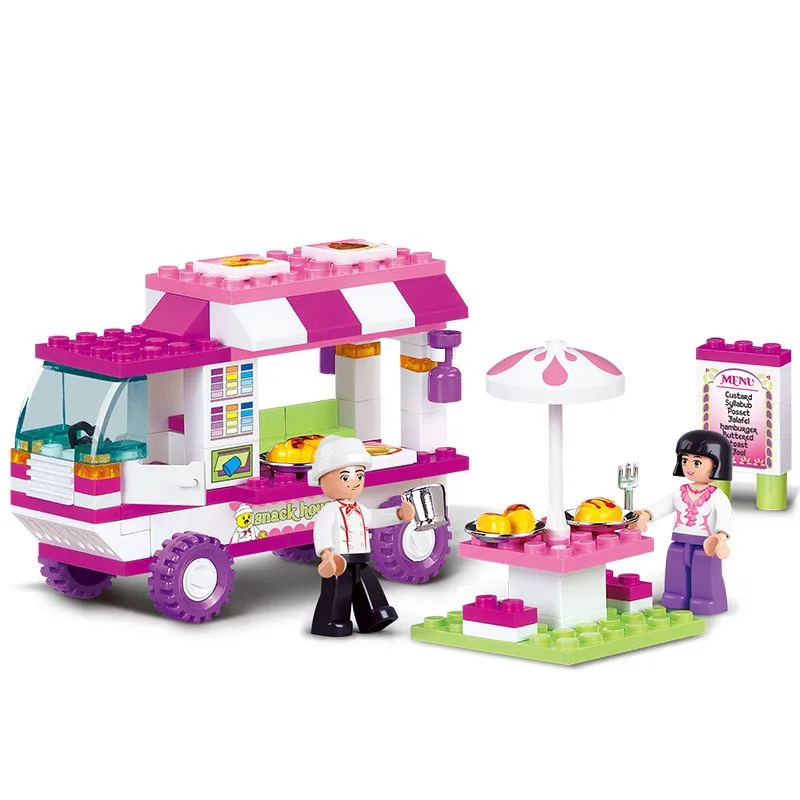 

Girl Friends Snack Car Delivery Car Building-block Toys Compatible with Legoinglys DIY Educating Children Christmas Gifts