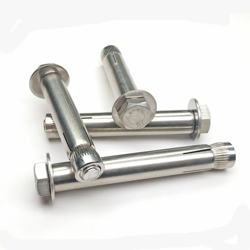 Color : M8X60 4pcs Stainless Steel Expansion Screw Shield Anchor With Hex Bolt for Bracket Connecting Fastener Air Conditioning Wall Fixing Screw