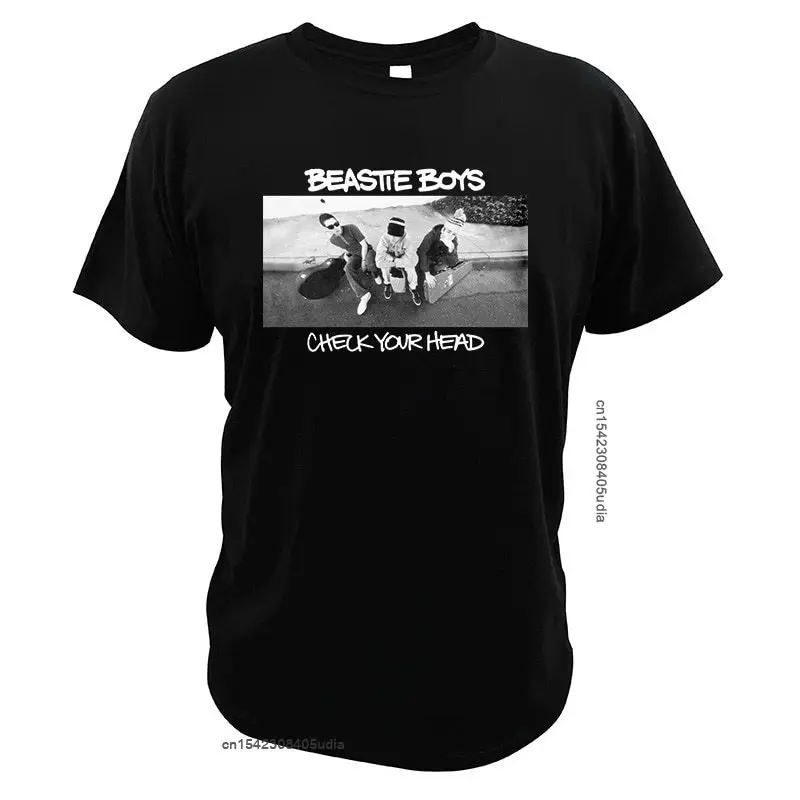 Beastie Boys Tshirt Check Your Head T Shirt American Hip Hop Group Simple Fashion Design T-Shirt Manica Corta