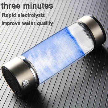

360ml USB Rechargeable Hydrogen-rich Water Cup Water Ionizer Generator Electrolysis Antioxidants ORP Energy Healthy Bottle