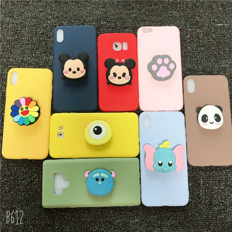 3D мультфильм mi nnie mi ckey гибкий держатель Подставка для телефона чехол для Xiaomi mi 6 8 Lite 9 SE Play Pocophone F1 Мягкая силиконовая задняя крышка