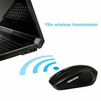 

2.4G Wireless Optical Mouse With Side Keys Kraft Box Packaging Ergonomic Design Optical Technology Laptop