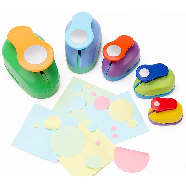 3PCS(5cm,3.8cm,2.5cm) Round shape craft punch set children manual DIY hole  punches cortador de papel de scrapbook Circle punch