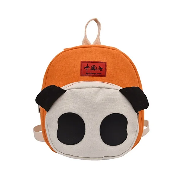 Orange Модный милый рюкзак для девочек с изображением панды из мультфильма; школьный рюкзак; дорожная сумка; повседневные школьные сумки для молодых детей - Цвет: Orange