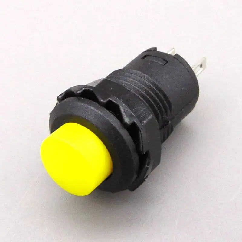 Самостоятельная Сброс DS227 12 мм Мгновенный кнопочный переключатель красного и желтого цветов цвет: черный, синий/зеленый/белый