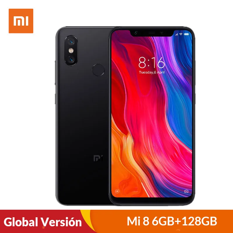 Глобальная версия Xiaomi mi 8 6GB 64G мобильный телефон Snapdragon 845 Восьмиядерный 6 21 &quot12 МП