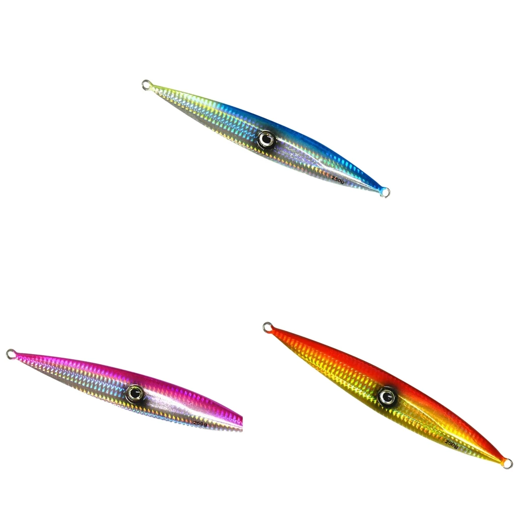 250g 19.5cm Metal Fishing Lure Vertical Jigging Bait Hard Heavy Weight Bait Crankbait for Casting