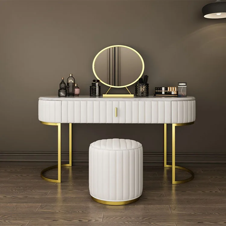 ELH мебель для спальни самый популярный современный стиль комод с зеркалом - Цвет: Белый