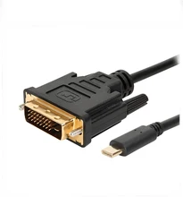 1.8m usb c para dvi cabo tipo c para dvi adaptador thunderbolt compatível para macbook pro 2016 2017,galaxy s8 note8, huawei companheiro 10