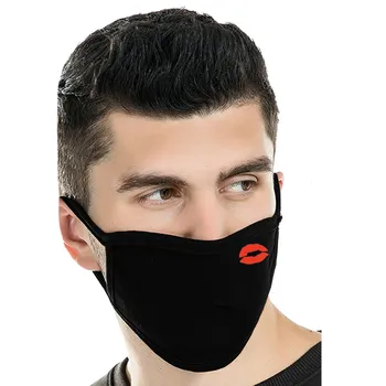 

Cartoon Black Maska Unisex Dustproof Windproof Anti-foggy Haze Face Maske Washable Reusable Breathable Face Cover Masque Lavable