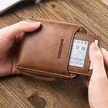 

PU Leather Male Wallets Casual Men Short Wallets Vintage Card Holder Luxury Designer Mens Wallet Bifold Purses