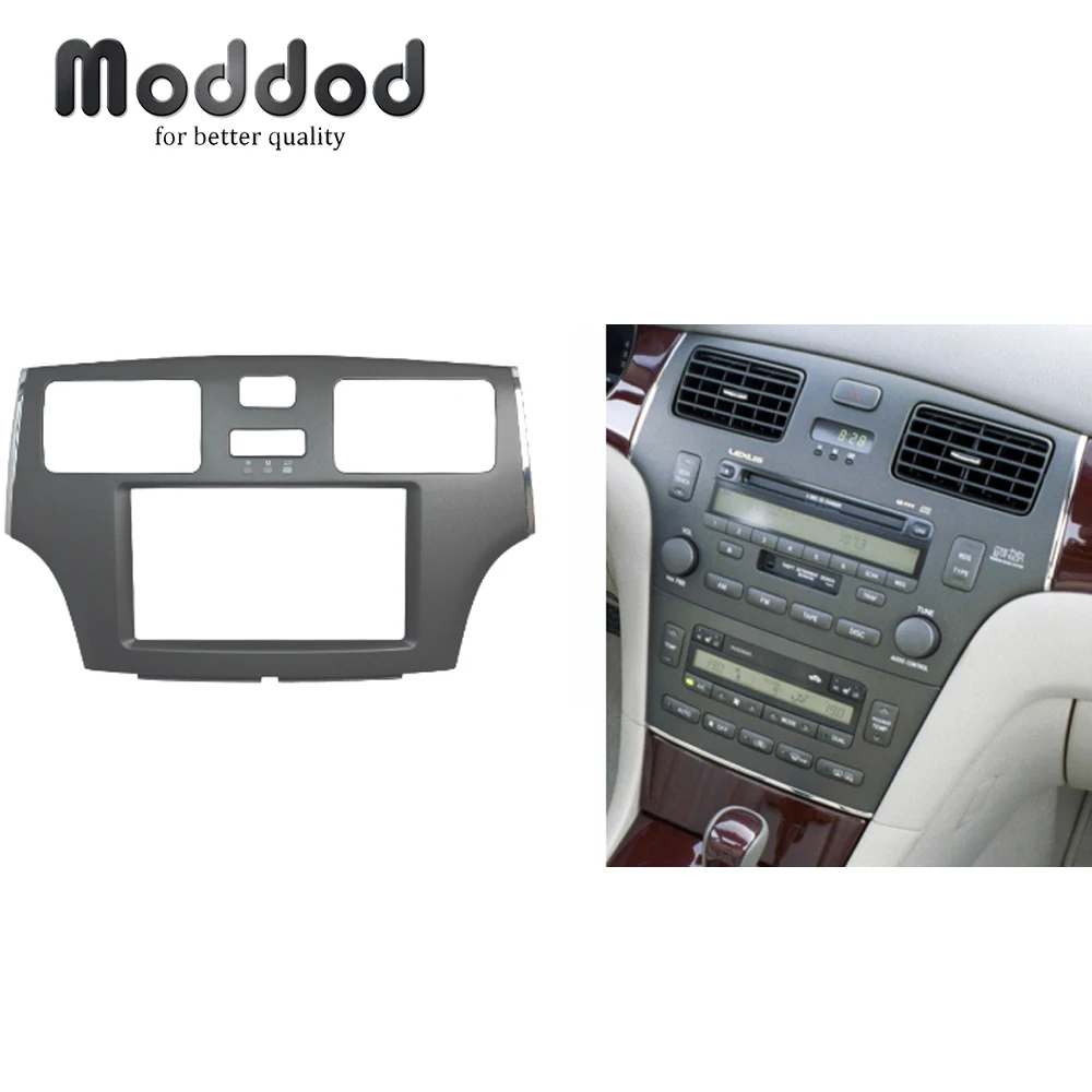 Двойная Din панель для Toyota Windom Lexus ES черная/серая стерео fascia Радио DVD приборная Dash Kit