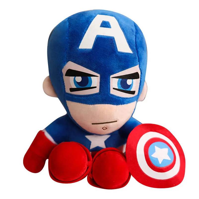 1 шт. 30 см мягкие плюшевые игрушки супергерой Капитан Америка Железный человек паук куклы из фильма мстители для детей мультяшная подушка