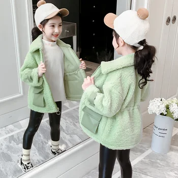 

Baby Girl Jacket 2020 Autumn Winter Thicken Warm Girls Coat Children Girls Faux Fur Coats Kids Outerwear Toddlers Clothes W922