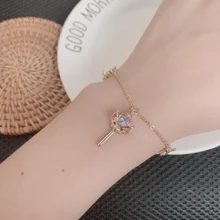 Sansummer, новинка, хит, модный, милый, для девушек, сердце, крылья, волшебные ключи, фэнтези, мультфильм, романтичный, очаровательный, массивный браслет для женщин, ювелирное изделие