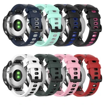 

20MM Watchband For Garmin Fenix 6S Strap For Garmin Fenix 5S 6S Pro Quick Release Dual Color Silicon Watch bands